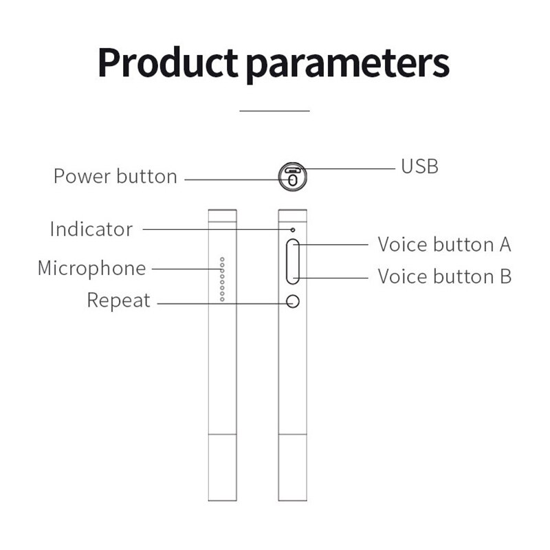 2In1 Smart Taal Vertaler Apparaat Instant Vertaler Pen 40 + Talen Voor Leren Reizen Zakelijke Bijeenkomst