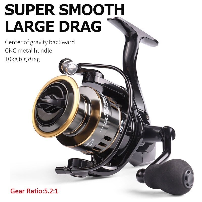 Fishing Reel 1000-7000 Metal Spool Spinning Reel 8KG Max Drag Spare Spool Saltwater Reel Fishing Accessories