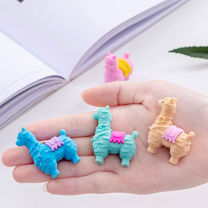 Schattige Kleine Alpaca Rubber Eraser School Kantoorbenodigdheden Prijs Voor School Kantoorbenodigdheden Voor Kids Wissen