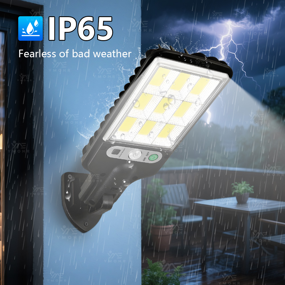 Super Bright Solar Outdoor LED Lamp Motion Sensor Exterior Light High Power Waterproof Lights Wall Street Garden Decoration Lamp