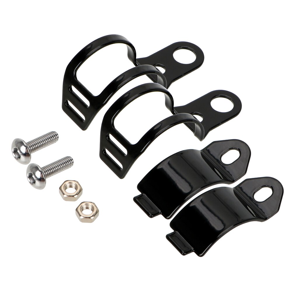 1 Pair Motorcycle Signal Light Brackets Universal Turn Light Mount Bracket For 27-31mm Front Fork Diameter Metal