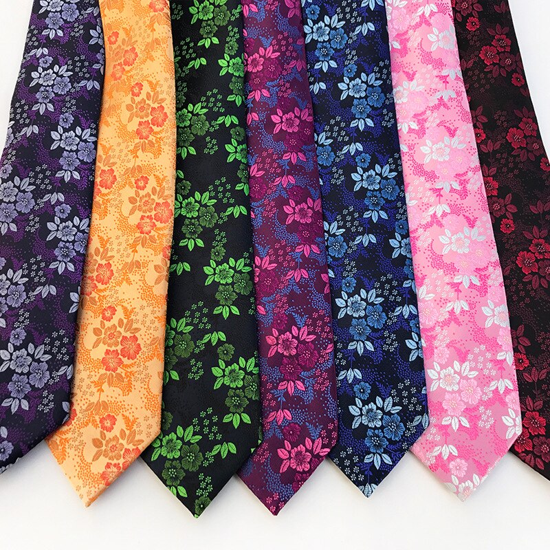 Fabrik 8cm slips blomster blomst jacquard vævet klassiske mænd halsbånd bryllupsfest gravatas brudgom silke slips