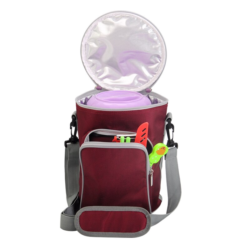 6L thermische lunch tas picknick box thermos vat vorm koeltas ice pack blikjes houder voedsel dranken wijn geïsoleerde carrier cool bag