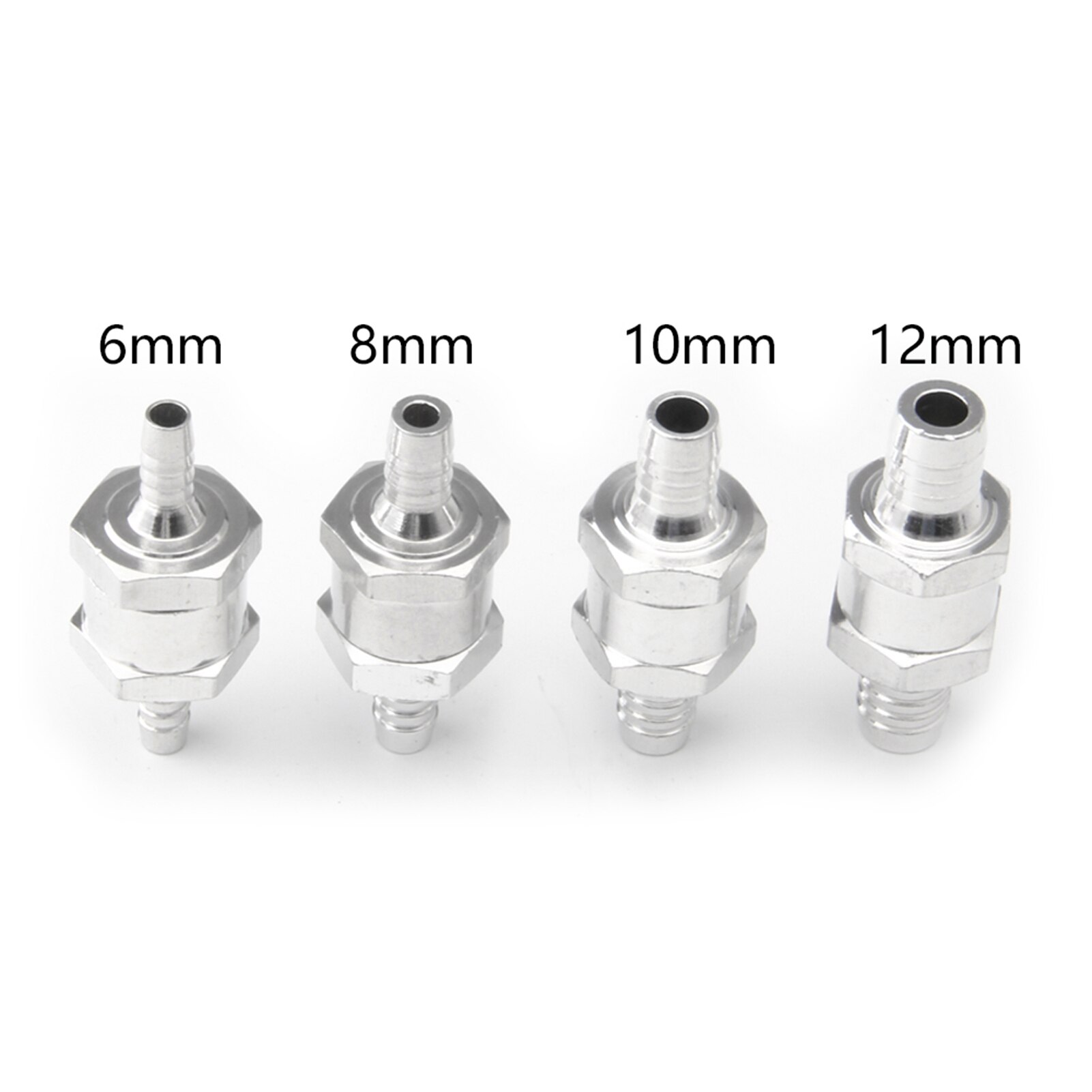 Alumiiniseos polttoaineen takaiskuventtiili yksisuuntainen takaiskuventtiili bensiini diesel ilmakaasu neste yksisuuntainen vastapaineen takaiskuventtiili 6/8/10mm