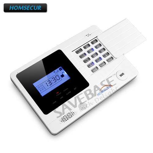 HOMSECUR Wireless Wireless GSM SMS Autodial Intruder Alarm Main Panel for Our 433Mhz GSM Alarm System