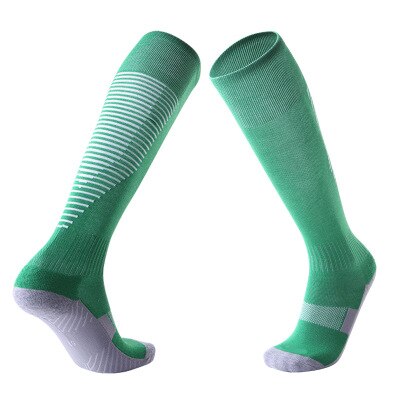 Calcetines de fútbol para niños calcetín de fútbol chico por encima de la rodilla calcetines lisos calcetines largos de fútbol para hombres por encima de la rodilla calcetines de béisbol: Verde militar