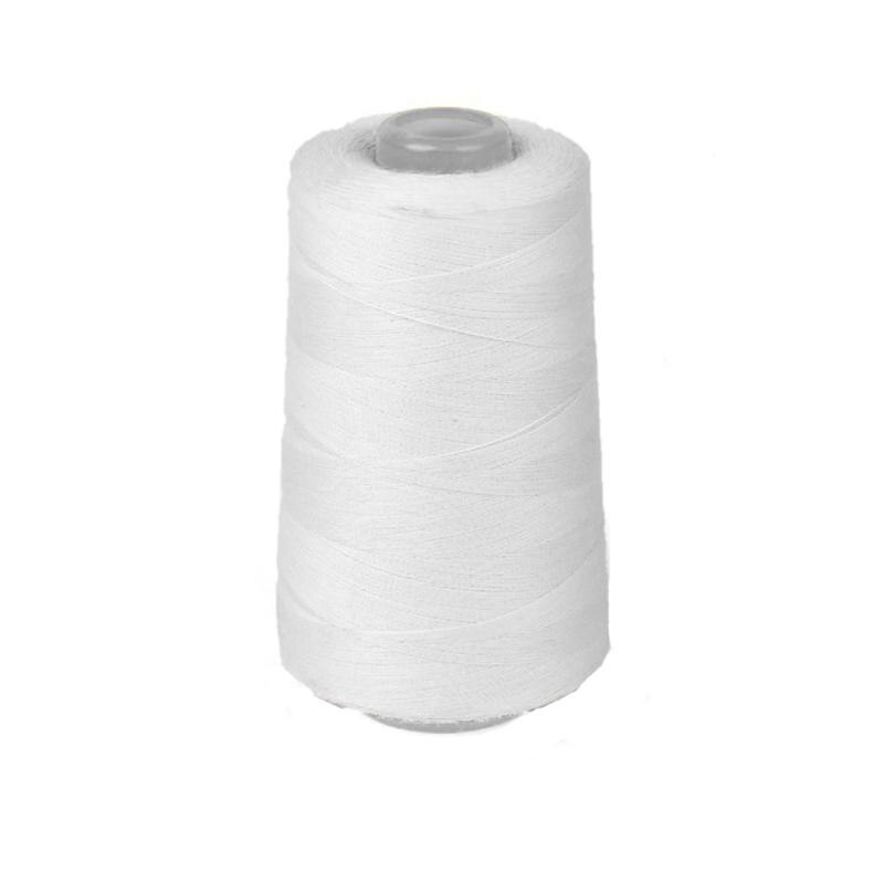 Unbleached 3000 Yards Polyester Sewing Thread for Sewing Machine (White)
