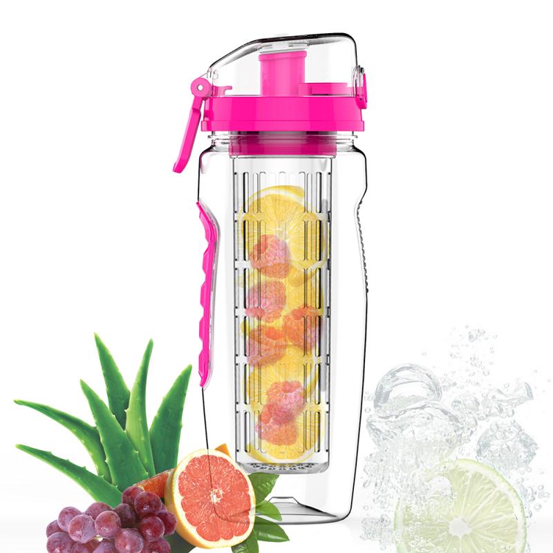 32oz 900ml Fruit Infuser Juice Shaker Sports Lemon Water Bottle With Flip Top Portable BPA Free Portable Climbing Camp Water Cup: 03