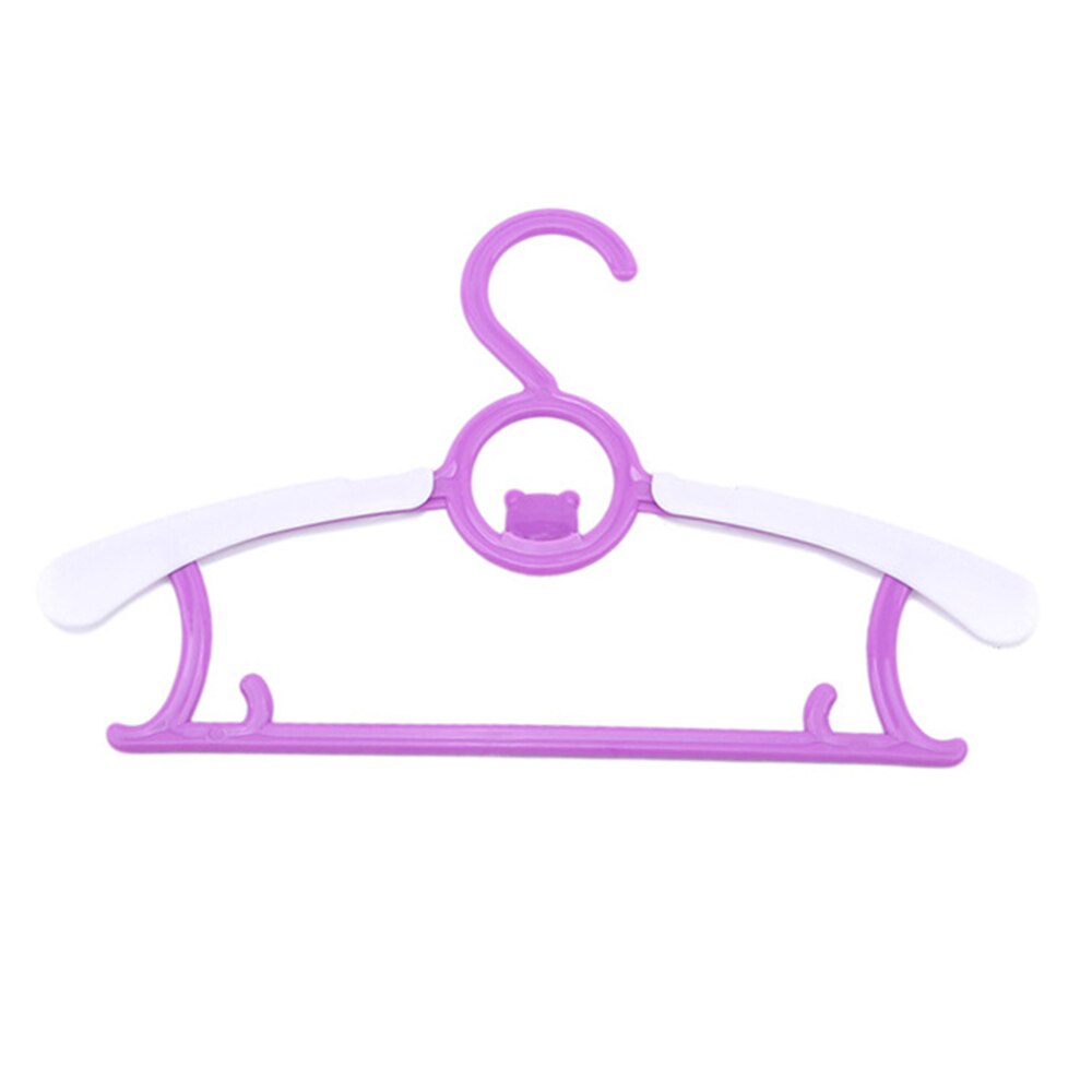 Newest Adjustable Clothes Hanger Rack Plastic Towel Display Hanger For Baby Adults Children Kids Clothing Drying Rack Hanging: Purple