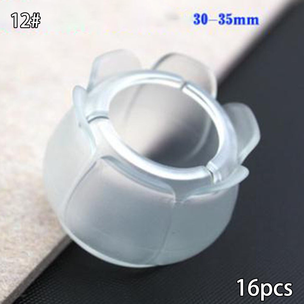 16x Silikon Gummi Stuhl Bein Füße Pads Möbel Umfasst Schutz Für Quadratische bilden Tisch Bein Abdeckung: 12