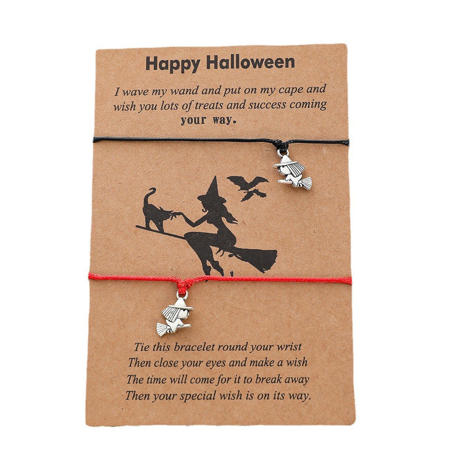 Funny Dancing Heks Kaart Armband Heks Handgemaakte Paar Armband Kids Sieraden Halloween Kid Armband Meisje