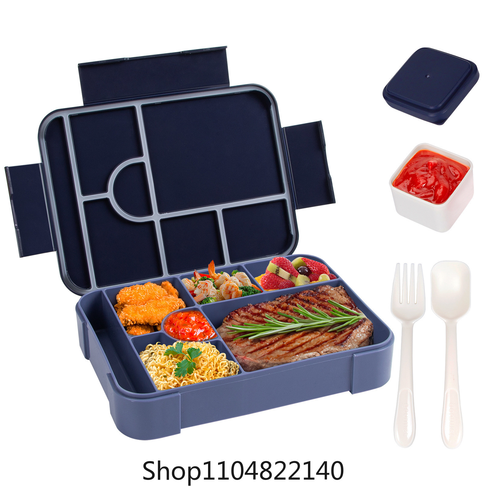 Adorable Kids Lunch Box Student Microwave Safe Travel Bento Box Picnic Container Portable Leak Proof Fruit Salad Bento Box Adult