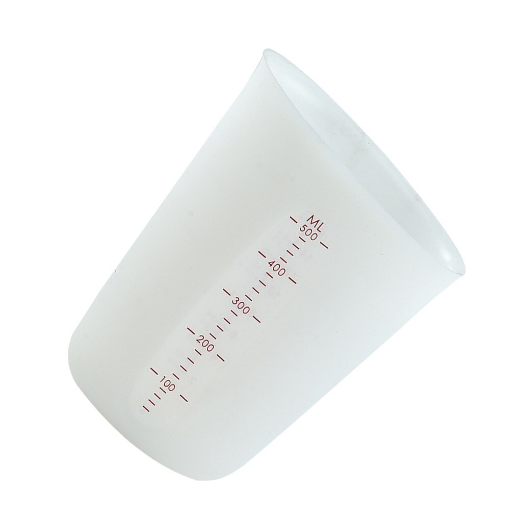 Measuring Cup Milk Coffee Graduated Beaker Lab Kitchen Silicone Measuring Container, 500ml
