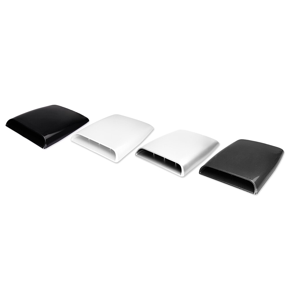 Universal Auto SUV Decorative Air Flow Intake Scoop Bonnet ABS Air Vent Cover Hood Black/White/Silver/Carbon Fiber