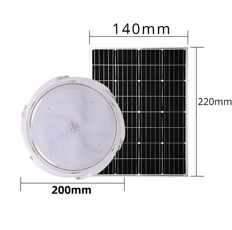 Luz Solar de techo para exteriores, Panel separado IP66, lámpara de techo impermeable, pasillo interior, balcón, dormitorio, luz con Sensor Solar