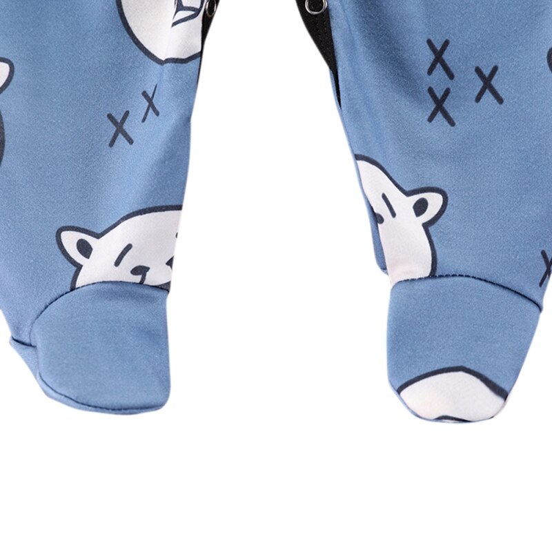 Neue Baby Junge Mädchen Footies Langarm Mit Kapuze Baumwolle niedlich Karikatur Bär Ohren Gesamt Jungen Mädchen Kleidung Frühling Herbst