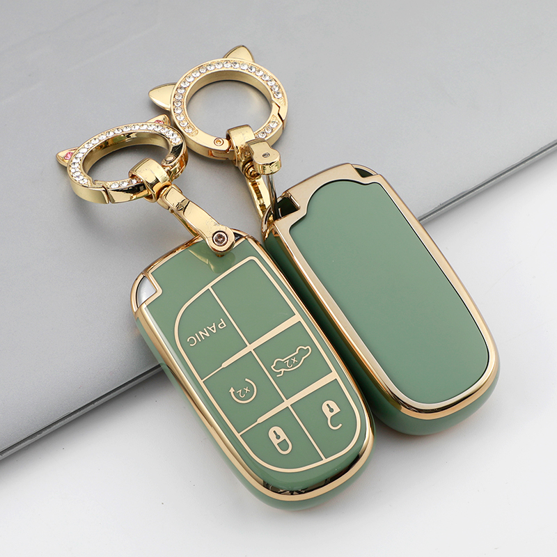 Funda de TPU para llave de coche, cubierta para Jeep WK2 KL BU MP Renegade Grand Cherokee Dodge Ram Charger 200 1500 Challenger Chrysler 300C Journey