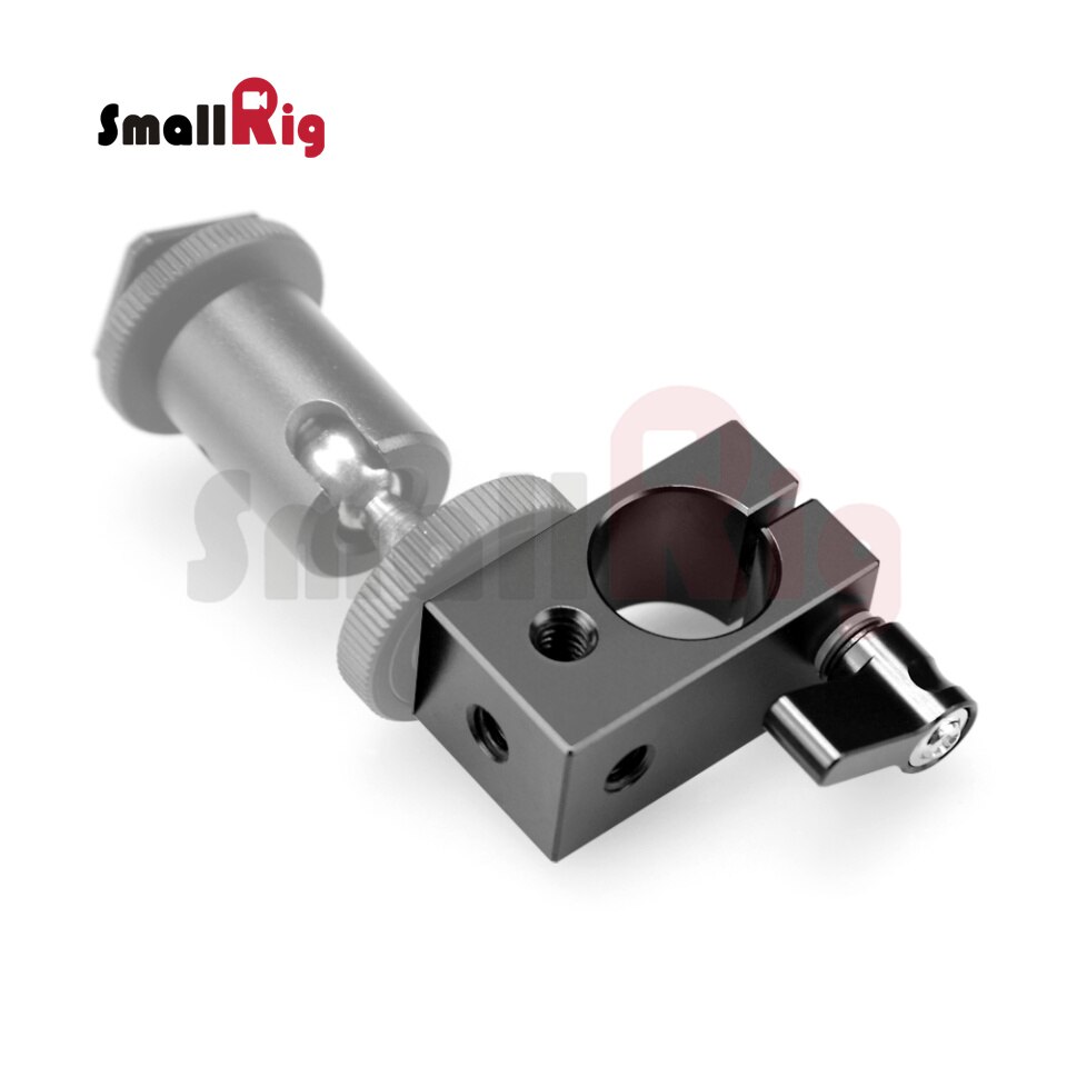 SmallRig Camera Single Railblock 19mm Rod Clamp Dslr Rig w/ Four 1/4" Threads, Wingnut-Black - 1063
