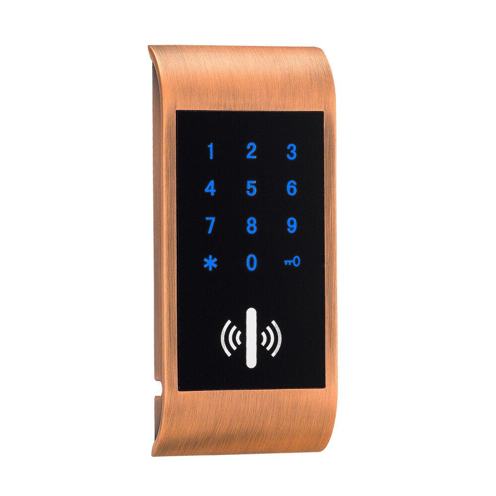 Keyless Touch Keypad Password RFID Card Key Metal Digital Electronic Sauna Cabinet Lock EM126: copper