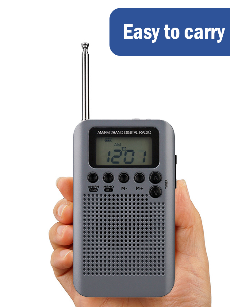 1pc AM FM Portable Radio Transistor Radio With Loud Speaker and phone Jack 2AAA Battery（ Without Battery)Operated