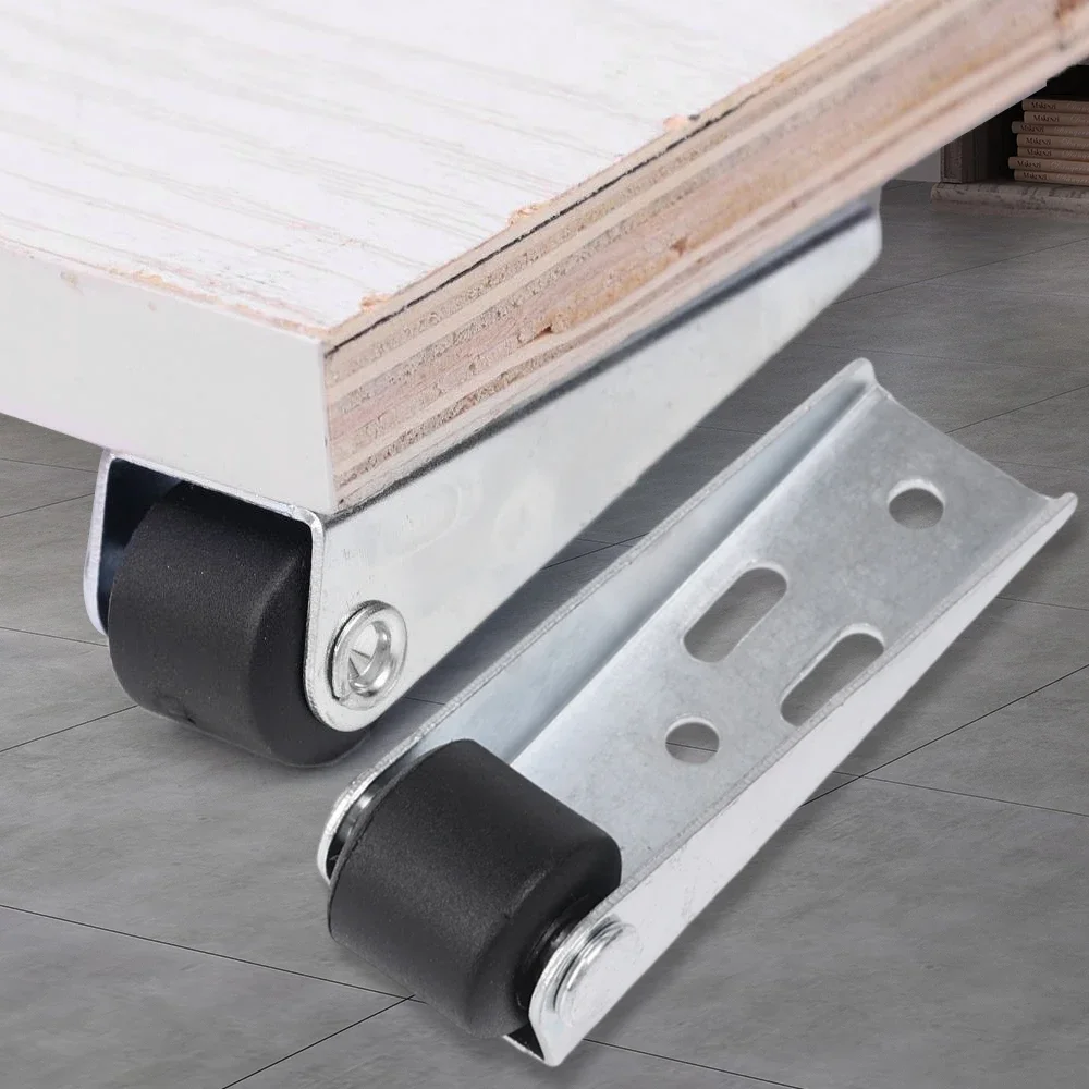 1/12 juegos de ruedas de puerta corredera direccionales verticales de polea de pista de puerta lateral silenciosa Mini rueda suave sin esfuerzo para muebles del hogar