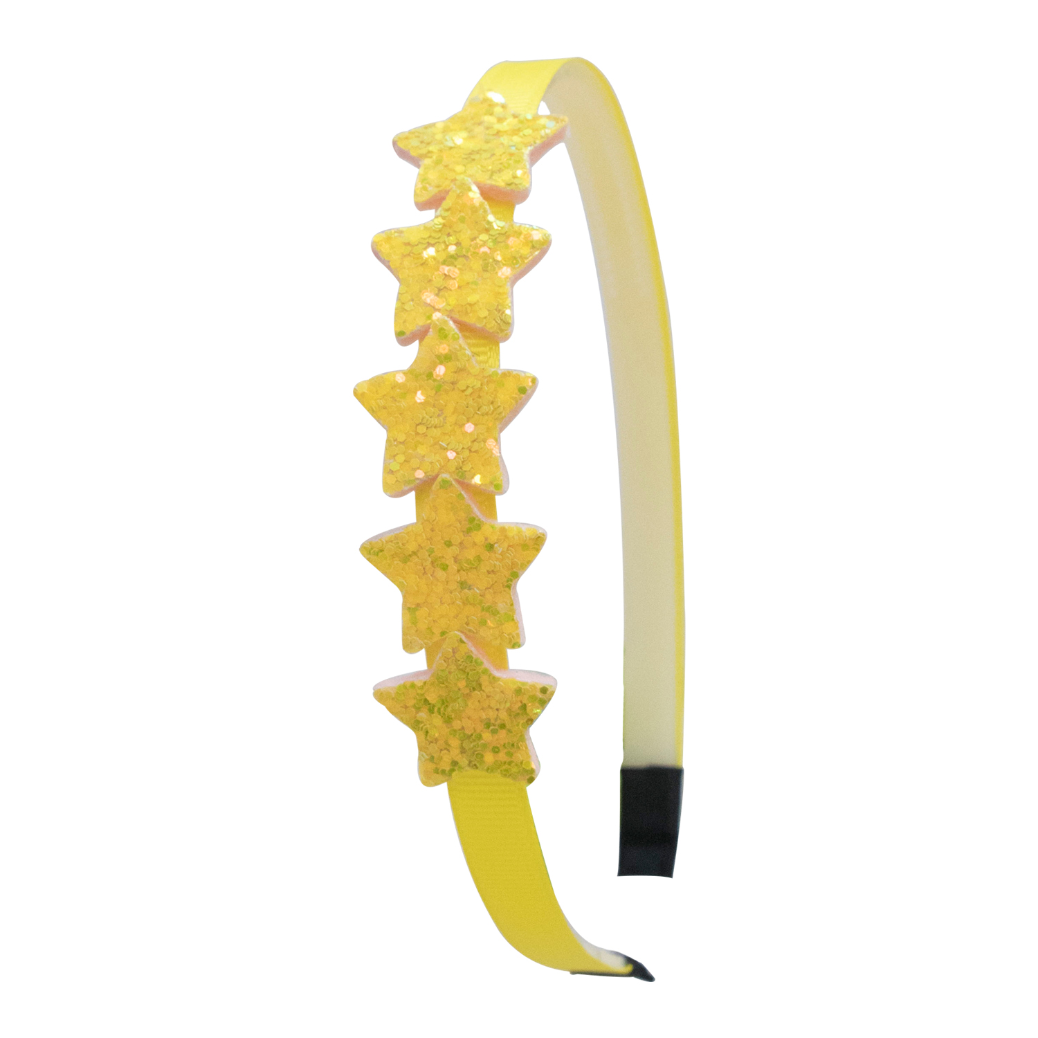 1 diademas bonitas con forma de estrella brillante para niñas, diademas con forma de estrella brillante, accesorios para el cabello para niños: YELLOW