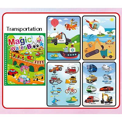 13 Style Magic Water Drawing Book Montessori Coloring Book Graffiti Magic Pen Painting Children&#39;s Toy Birthday: 12