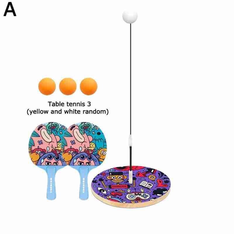 Cute Ping pong Trainer Set Table Tennis Trainer Ball Flexible Robot Shaft Machine Training Rackets Equipment Student Sports O5Q4: purple