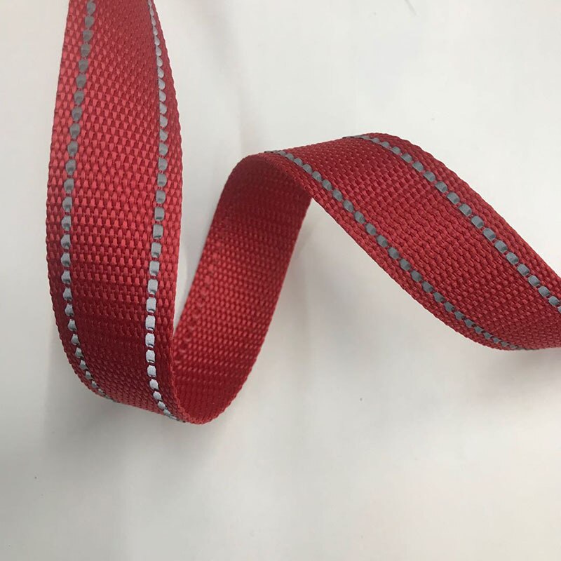50 Yards 25Mm Reflecterende Singels Naaien Accessoires Rugzak Strapping Riem 1Mm Dikte Huisdier Kraag Diy Polyester Tape: Red 25mm