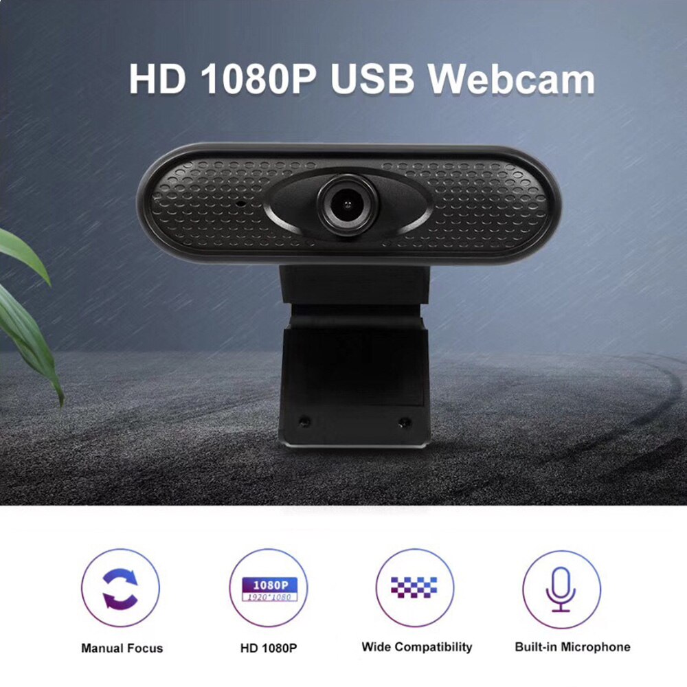 Mini Full Hd 1080P Webcam Usb High-Definition Clear Camera Pc Computers Webcam Ingebouwde Stereo Microfoons voor Laptop Webcam