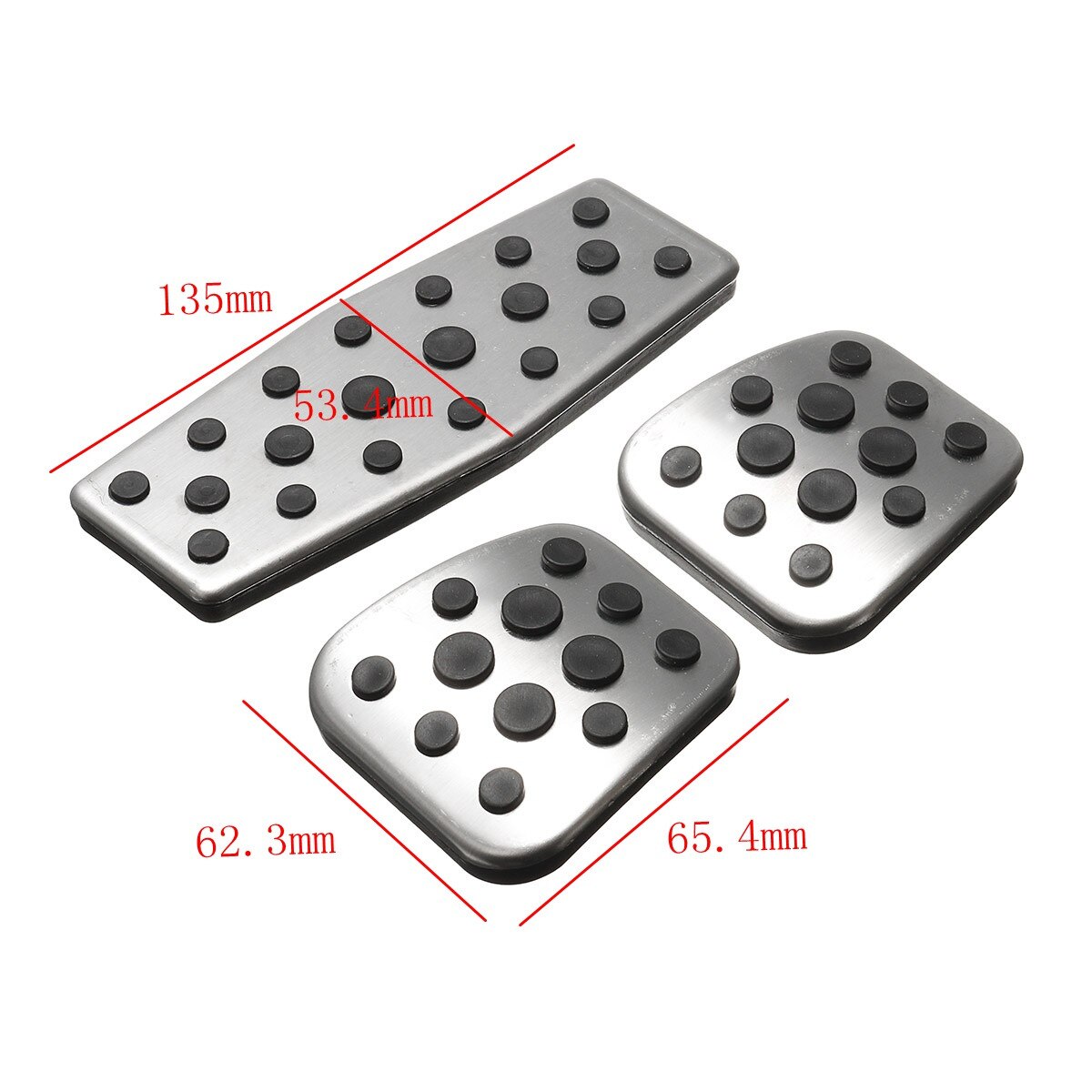 3 Pcs Auto Gas Brandstof Accelerator Rem Koppeling MT Pedaal Pads Cover GEEN Boor Voor Opel Vauxhall Astra Insignia