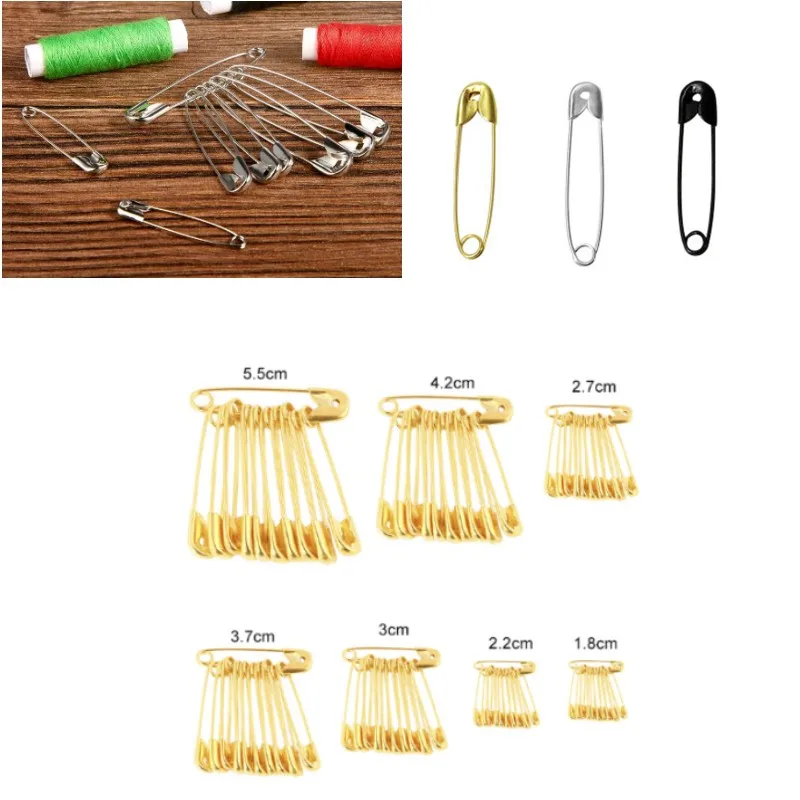Miusie 100 stuks/set veiligheidsspelden doe-het-zelf naaigereedschap accessoire roestvrijstalen naald grote veiligheidsspeld kleine broche kledingaccessoires