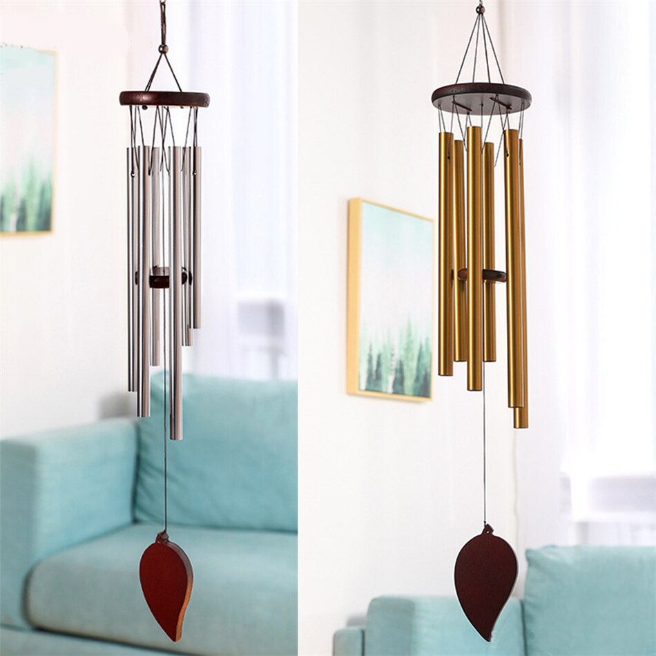 VOGVIGO Large Wind Chimes Outdoor Garden Porch Balcony Solid Wood Ornaments Home Decoration Craft