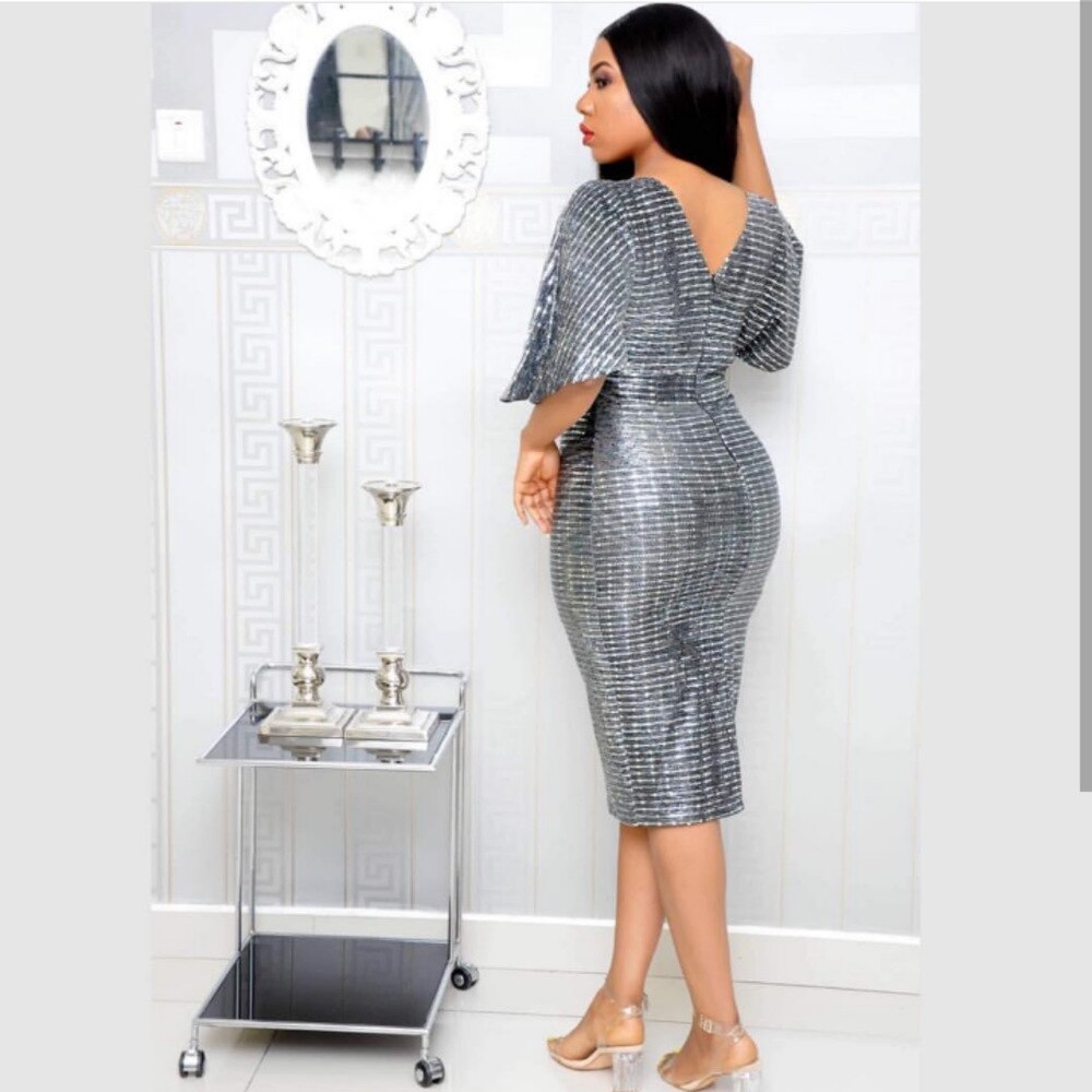elegent style summer african women polyester plus size dress M-XL
