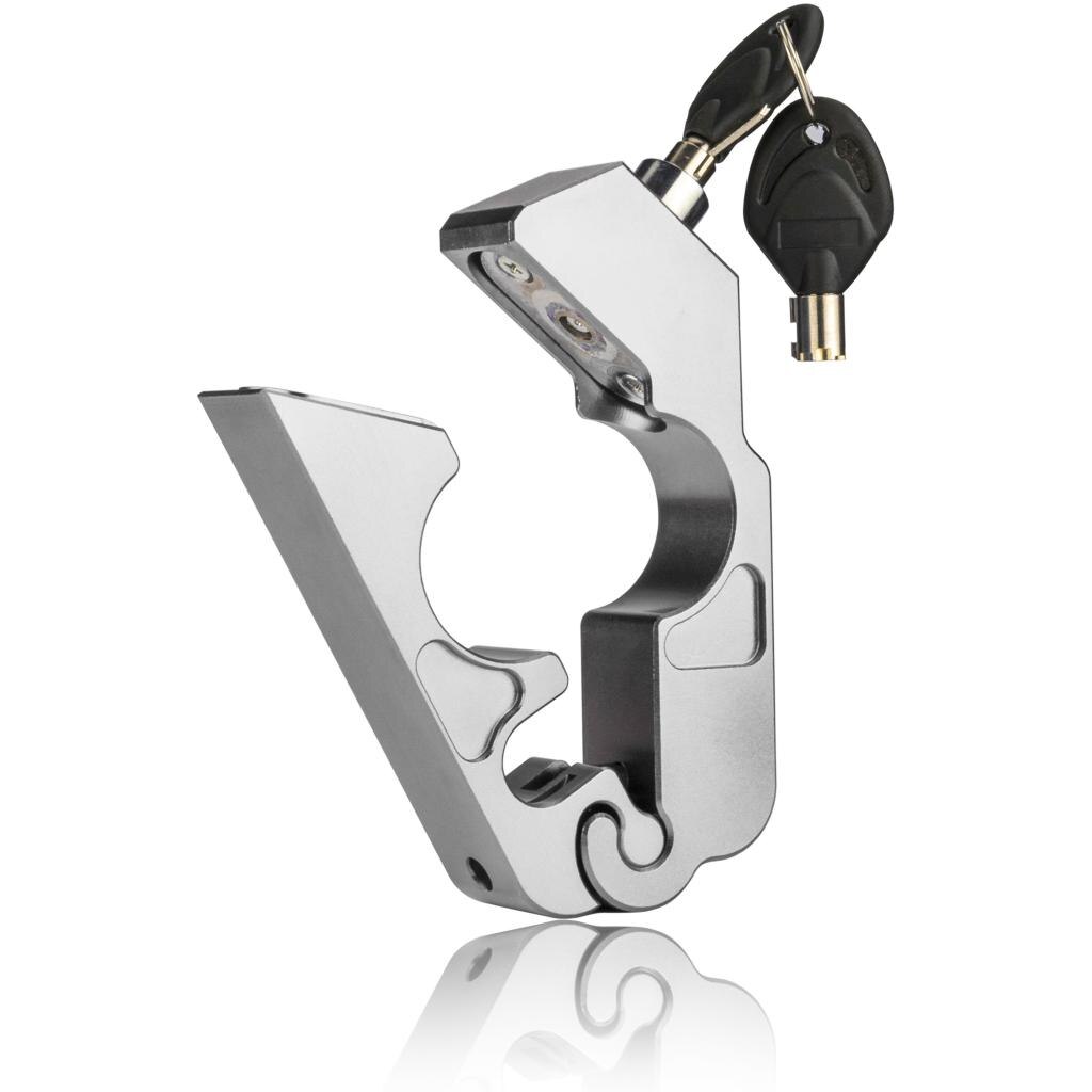 Silver Motorcycle Grip Lock Security Handlebar Lock with Keys for ATV Dirt Bike