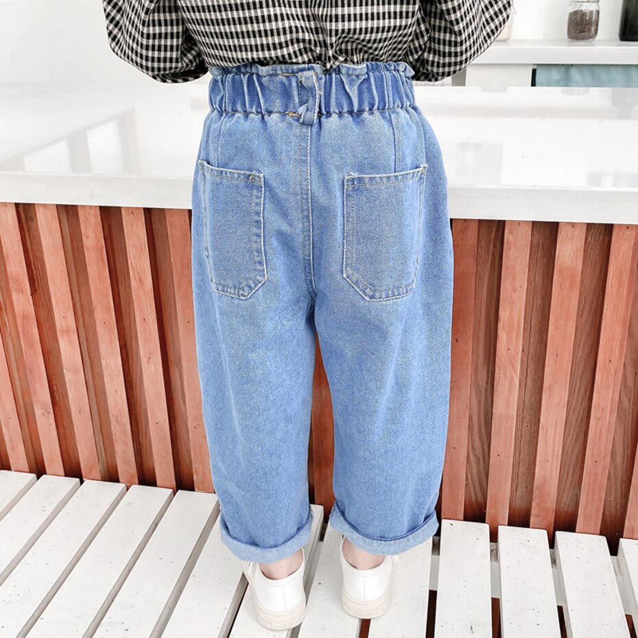 Baby Girl Jeans Ruffles Jeans For Girls Casual Style Jeans Baby Girl Spring Autumn Kid Clothes