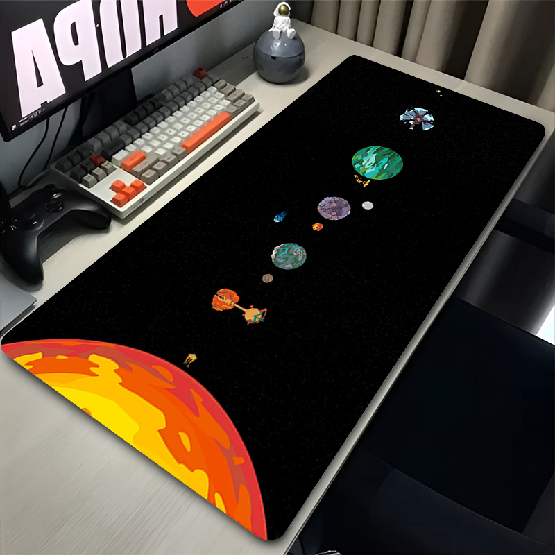 Mouse Pad XXL Anime Gamer Outer Wilds Mousepad Laptop Universe Space Solar System HD Desk Mat PC Gaming Accessories Keyboard Pad