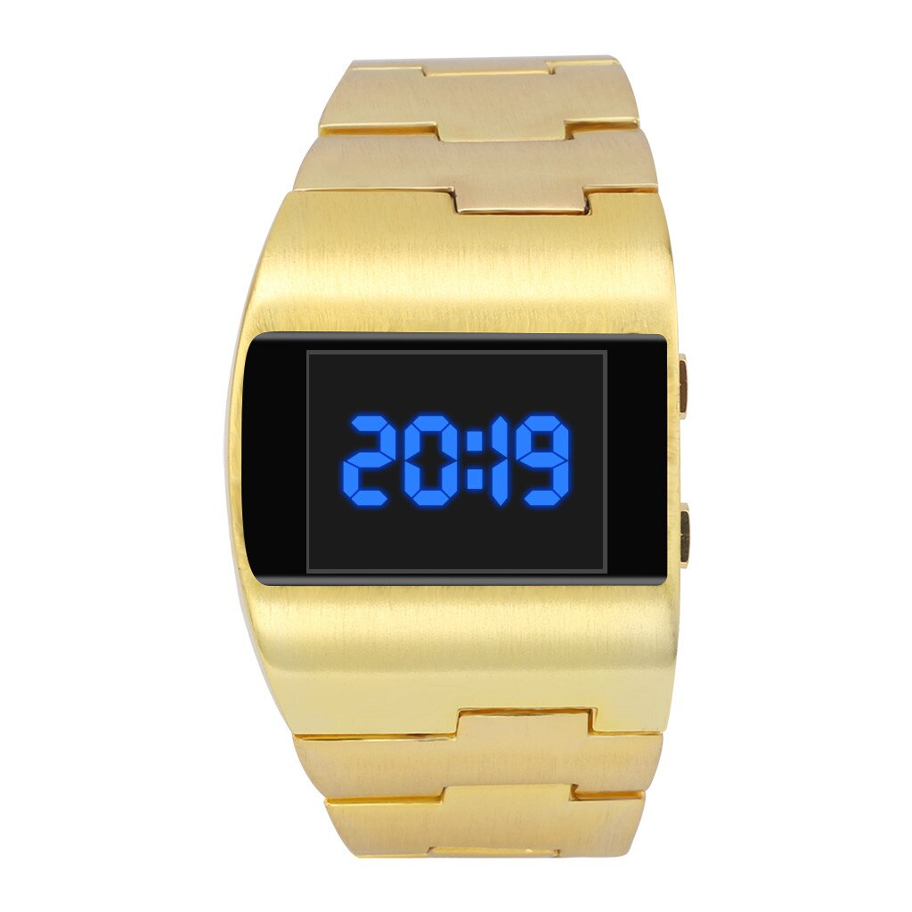OTOKY Watch Men's Cool Handsome Steel Band Monochrome Digital Electronic Quartz Watch Valentine's Day часыDG: A