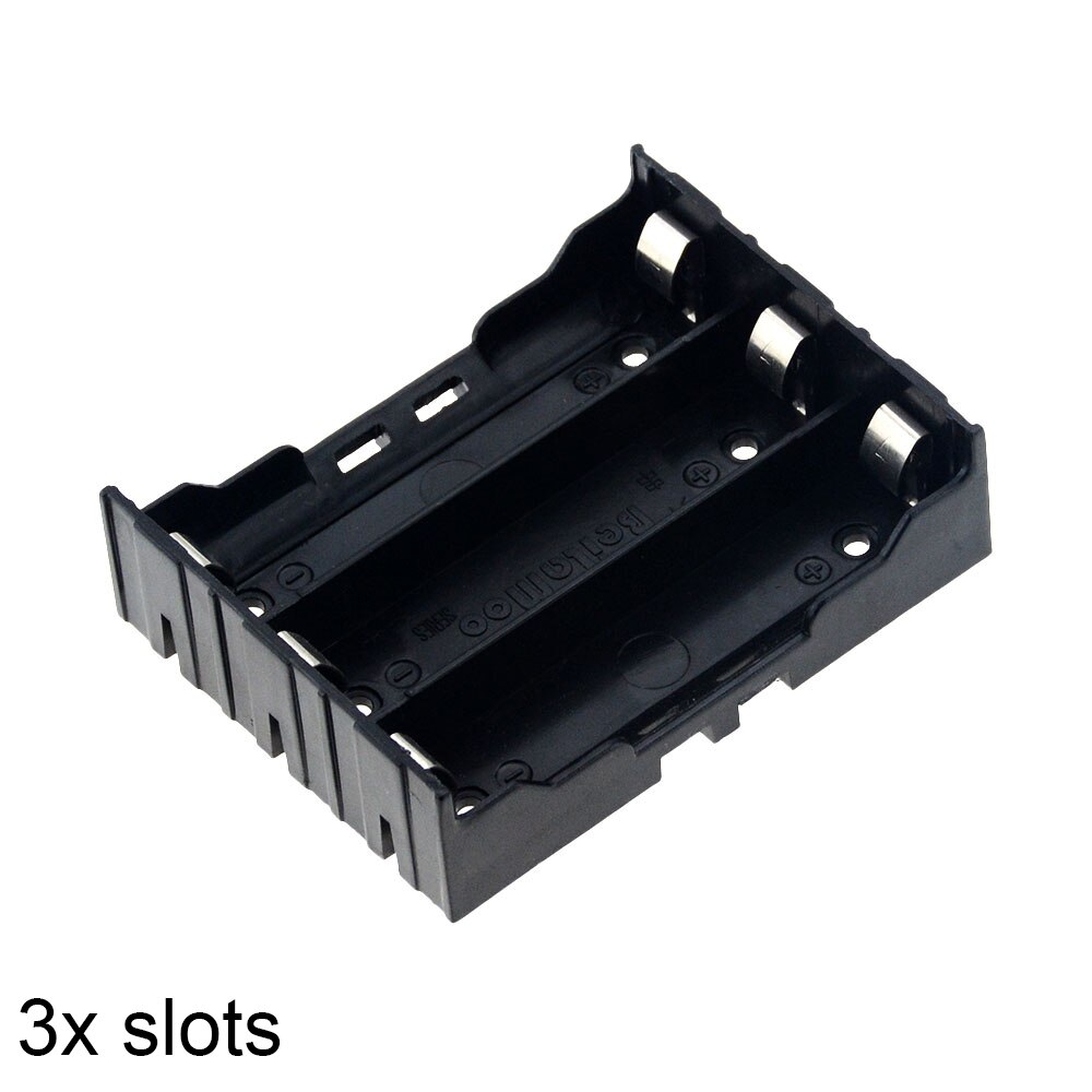 1PCS ABS 18650 Power Bank Cases 1X 2X 3X 4X 18650 Battery Holder Storage Box Case 1 2 3 4 Slot Batteries Container With Hard Pin: 3x slots