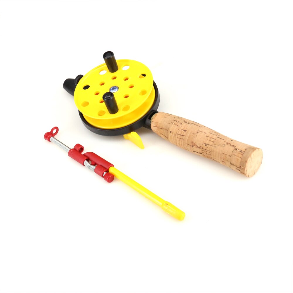Mini Telescopic Ice Fishing Pole Rod Combo Durable Plastic Children Fishing Reel Rod 1.5# Line Set Winter Fishing Tackle Set