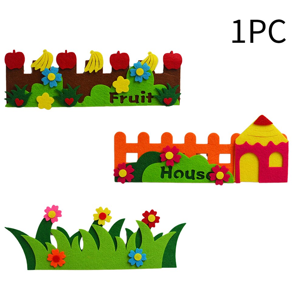 Reusable Easy Apply DIY Craft Adhesive Interactive Kindergarten Felt Cloth Sticker Removable Kids Room Decorative