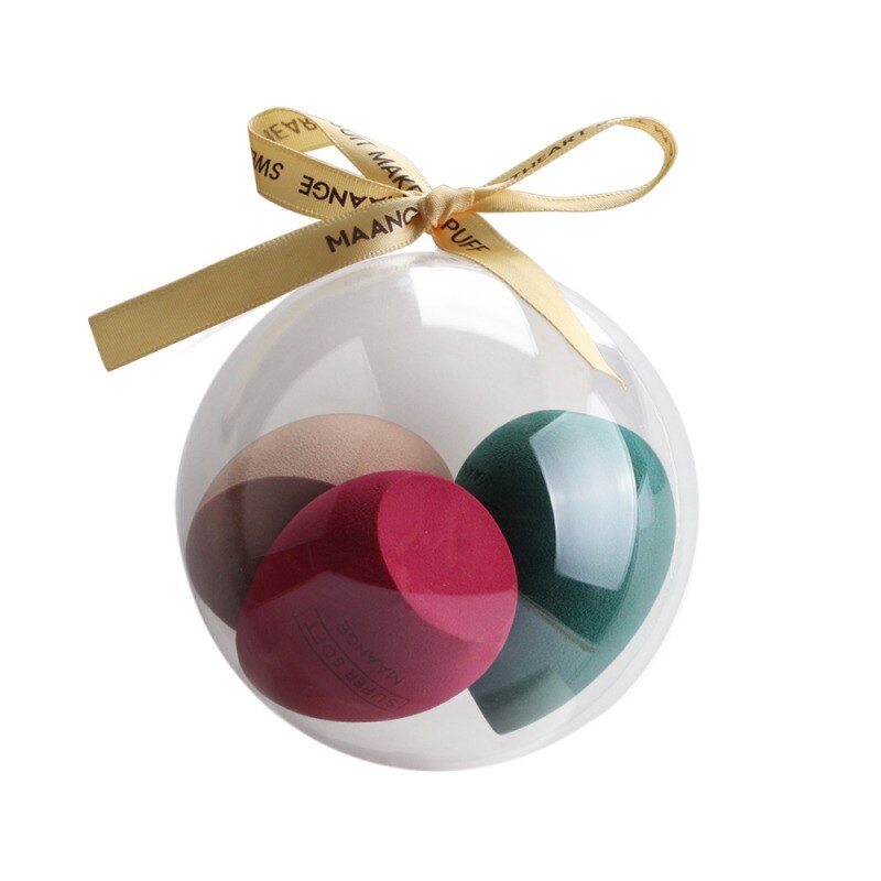 Christmas Makeup Blender Set Waterdrop Makeup Sponge Puff Sponges Cosmetic Powder Face Foundation Sponge Makeup Blend 3 Pcs: 3