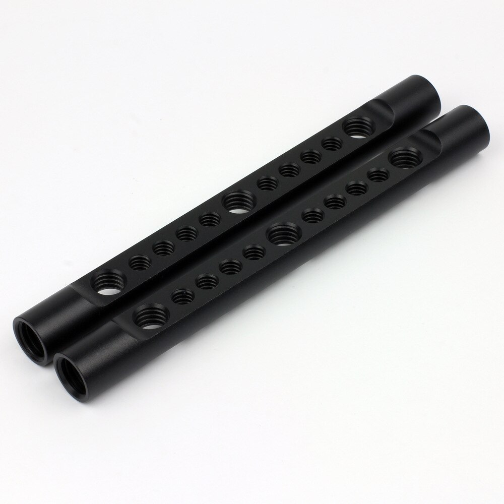 Accesorios para cámara DSLR, varillas de hombro para cámara M12 de 15mm con agujeros de tornillo de 1/4 "y 3/8"