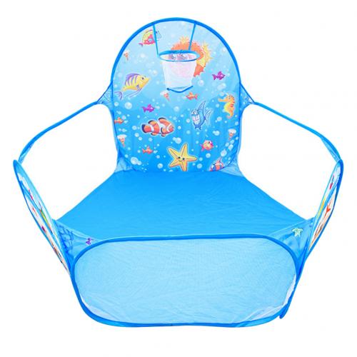 Foldable Children Kids Sports Basketball Shoots Ball Ocean Pool Play Tent Game House for baby: Blue