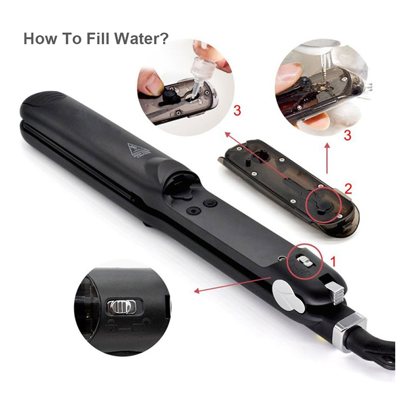 Ceramic hair straightener steam hair straightener Tourmaline ionic flat iron steam styler hair straightener