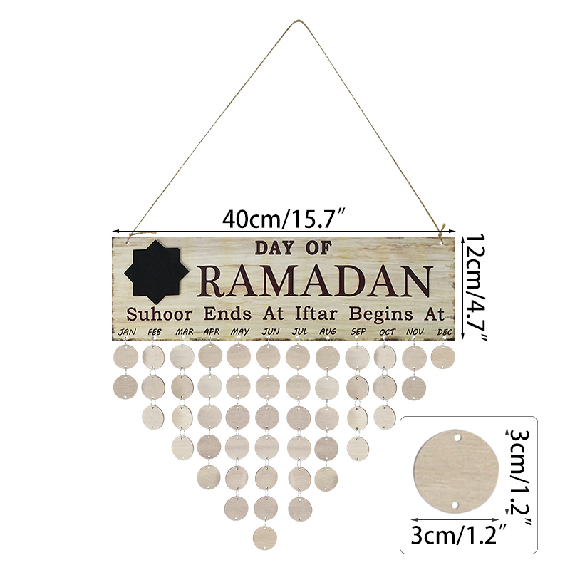 Calendario de madera DIY para cumpleaños, tablero de calendario para días especiales, recordatorio de cumpleaños para amigos y familia, decoración colgante: eid B02