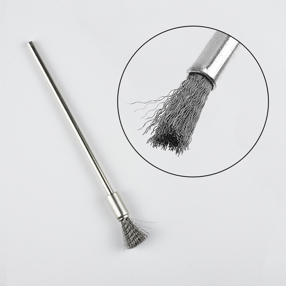 Brosse de roue en fil d&#39;acier inoxydable 3 pièces/ensemble, outil rotatif pour Mini perceuse Dremel polissage Dremel bobine atomiseur nettoyage