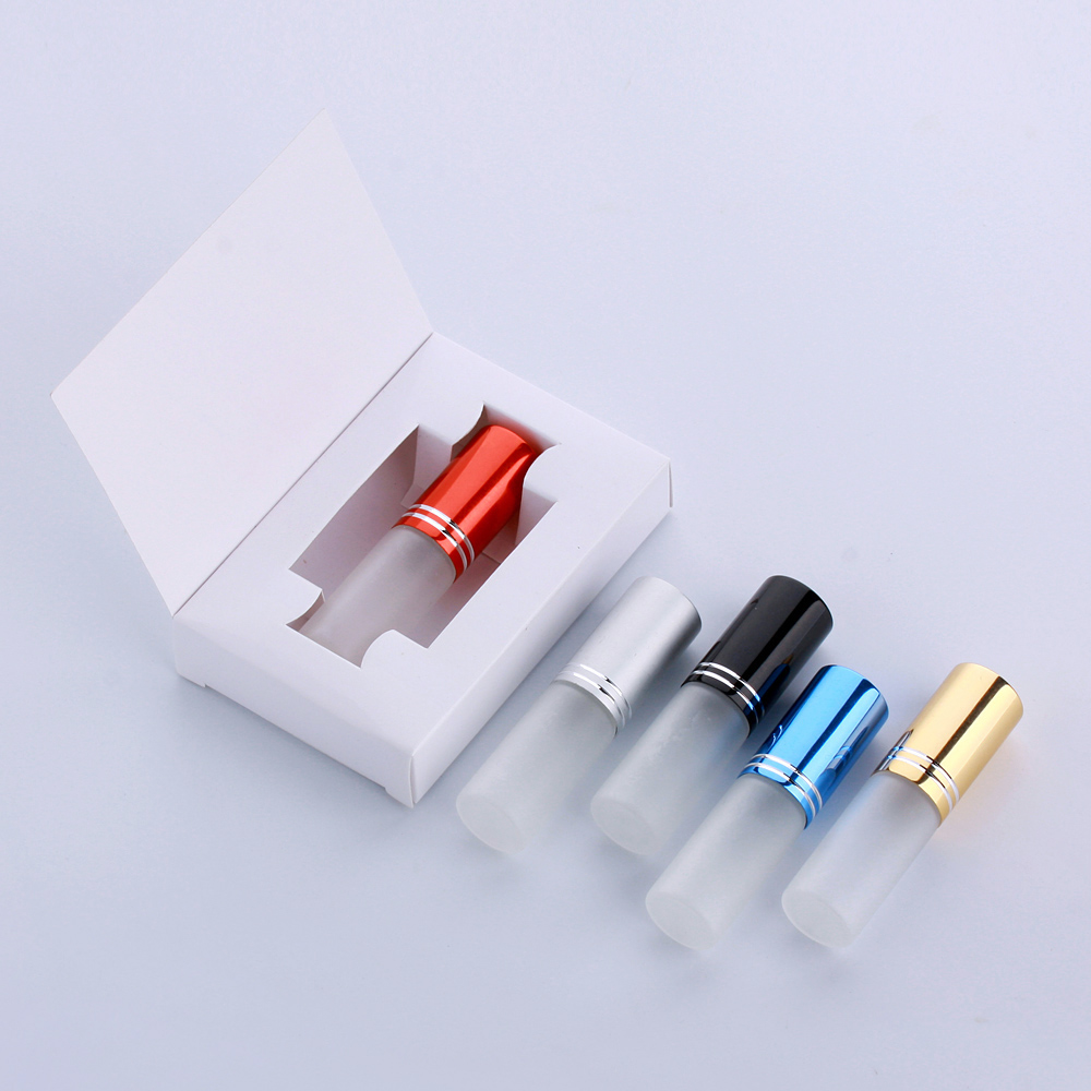 50 Pcs/Lot 5ml Frosted Perfume Bottle with Packing Box Spray Atomizer Perfume Bottle Package Box Travel Perfume Bottle Package
