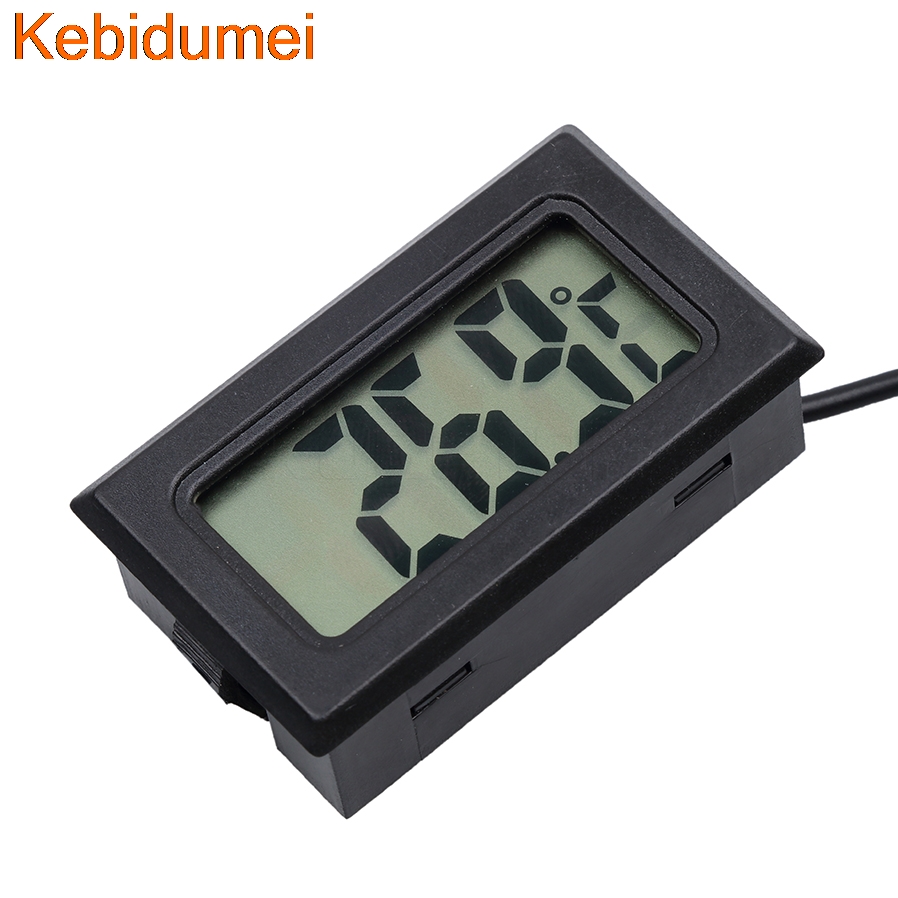 Termómetro Digital electrónico con pantalla LCD, probador de temperatura de-50 ~ 110 grados, sonda de nevera para refrigerador, herramientas de cable de 1 metro