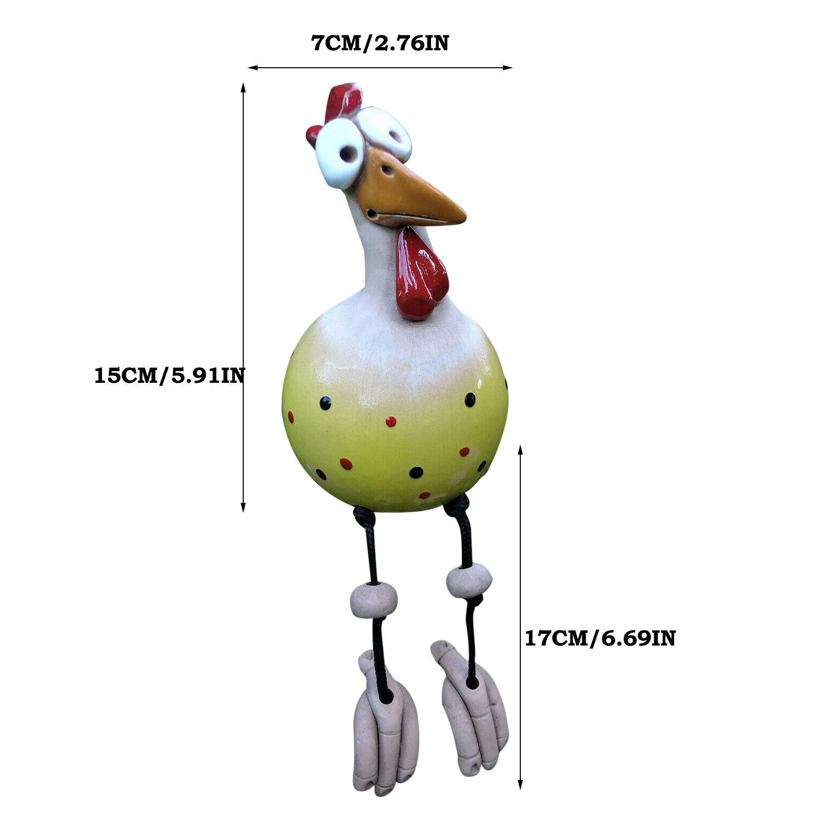 Bouchon de jardin de poulet 40 @, décor , poule coq poules bord d'oiseau, siège, intérieur et extérieur, accessoires de décoration de jardin d'art amusant